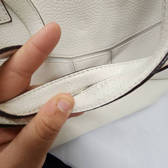 Kate Spade New York Bridge Place Francisca Large Tote Leather Bag White Cream - Picture 13 of 13